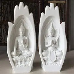 Prayers of Buddha 2-Piece Sandstone Statue-Your Soul Place